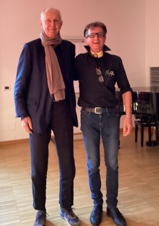Tita dal Casel con il manager Riccardo Ruggeri, ex Ceo di New Holland